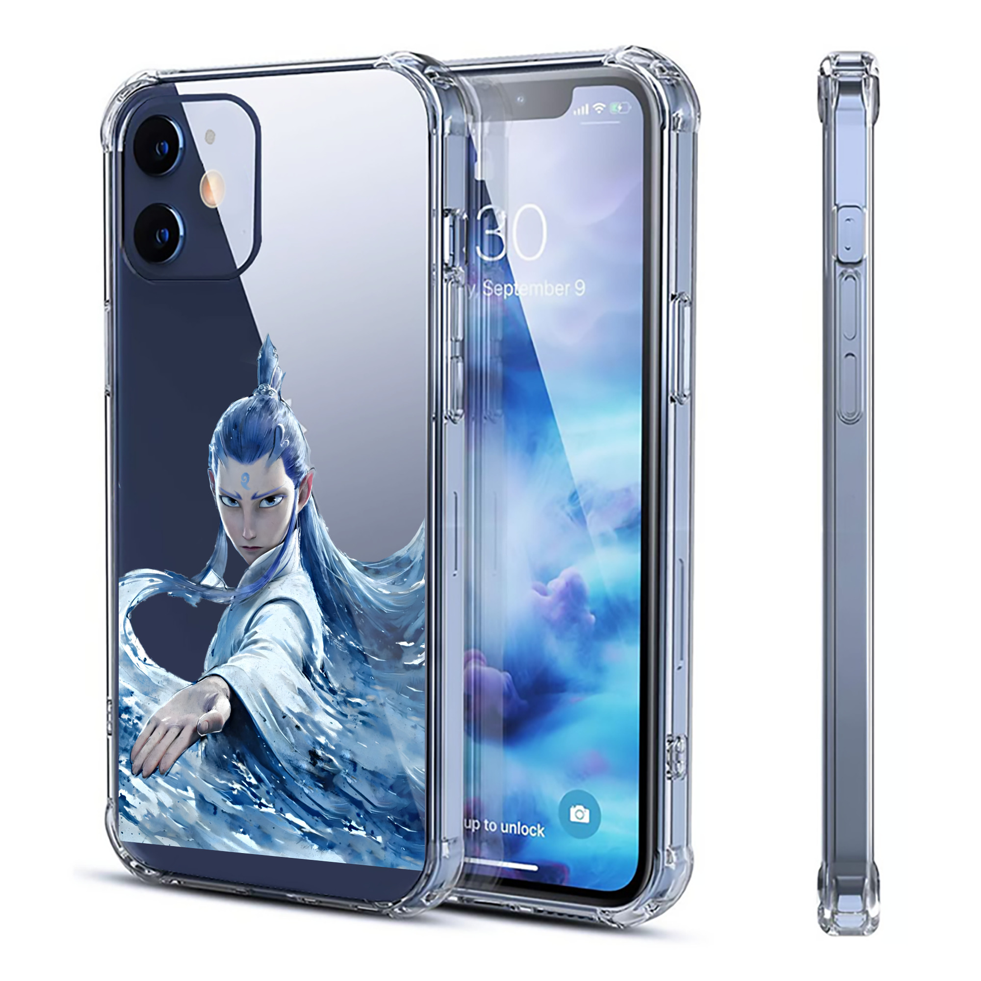 （画像用） Ne Zha 2 ナタ 魔童の大暴れ 【iPhone 12シリーズ対応】透明スマホケース（クリアソフトケース）